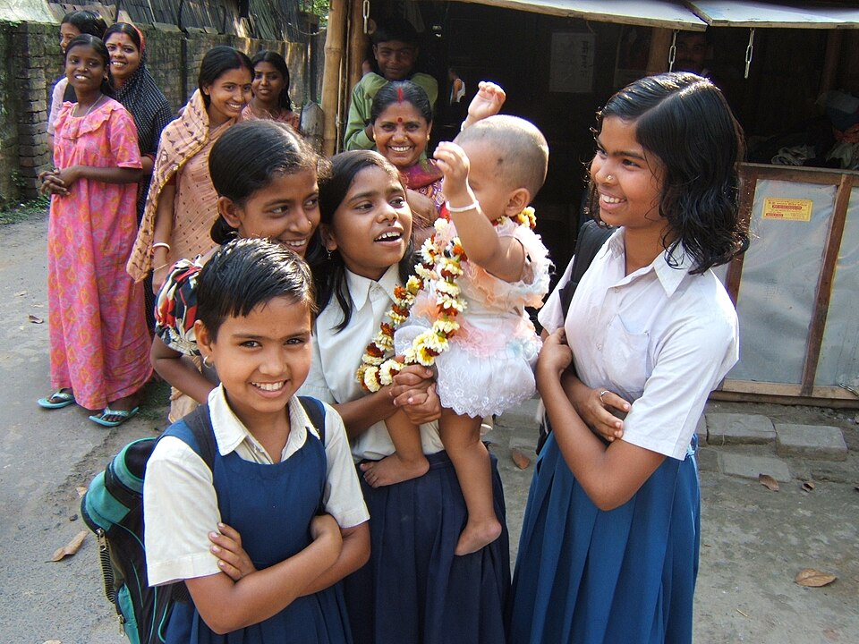 Children learning together in a community setting